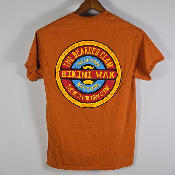 Edgy Y2K Humor Bearded Clam Bikini Wax Retro Graphic Tee M - Picture 2 of 10